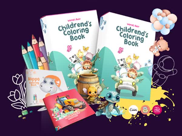42 Coloring Books for Kids bundle cover